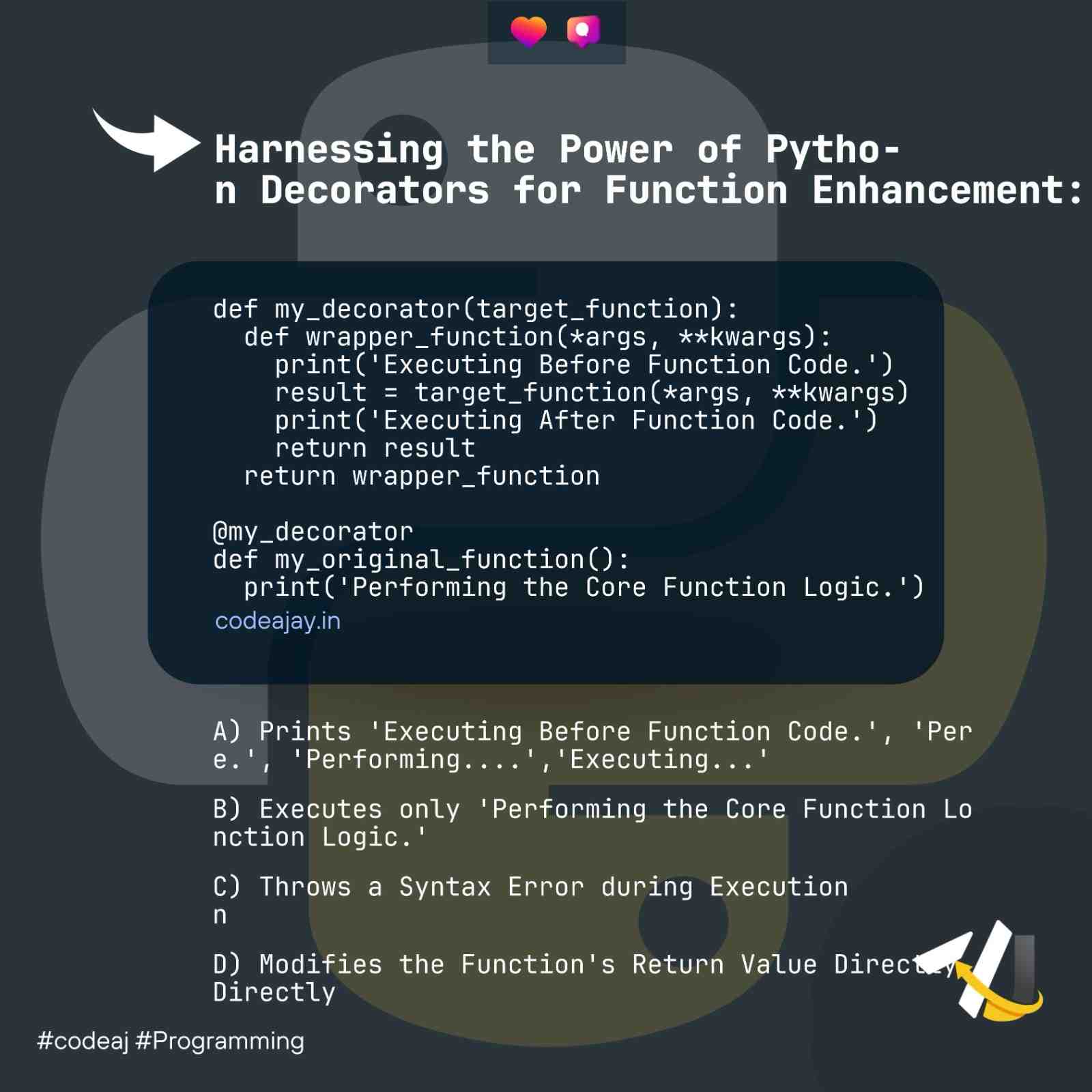 Unlocking the Secrets of Decorators in Python: Mastering Enhanced Code Functionality for Elegant Solutions